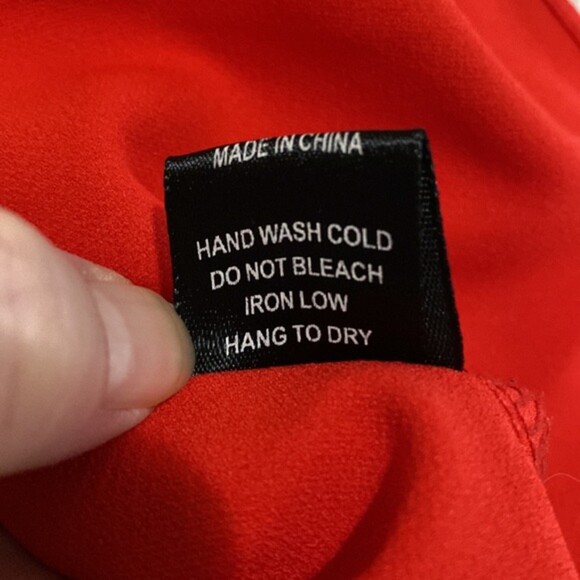 Skies are Blue Long Sleeve Satin Shirt Womens XS Open Back Romantic Career - Picture 9 of 12